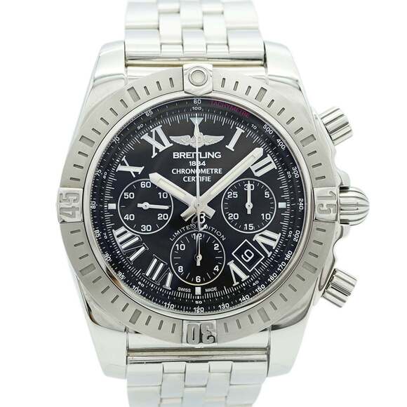 BREITLING Other - Breitling Chronomat JSP Roman Index Limited Edition AB01153A Black Dial Men's...